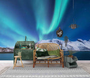 3D Snow Mountain Lake Aurora Borealis Landscape Wall Mural Wallpaper GD 3740- Jess Art Decoration
