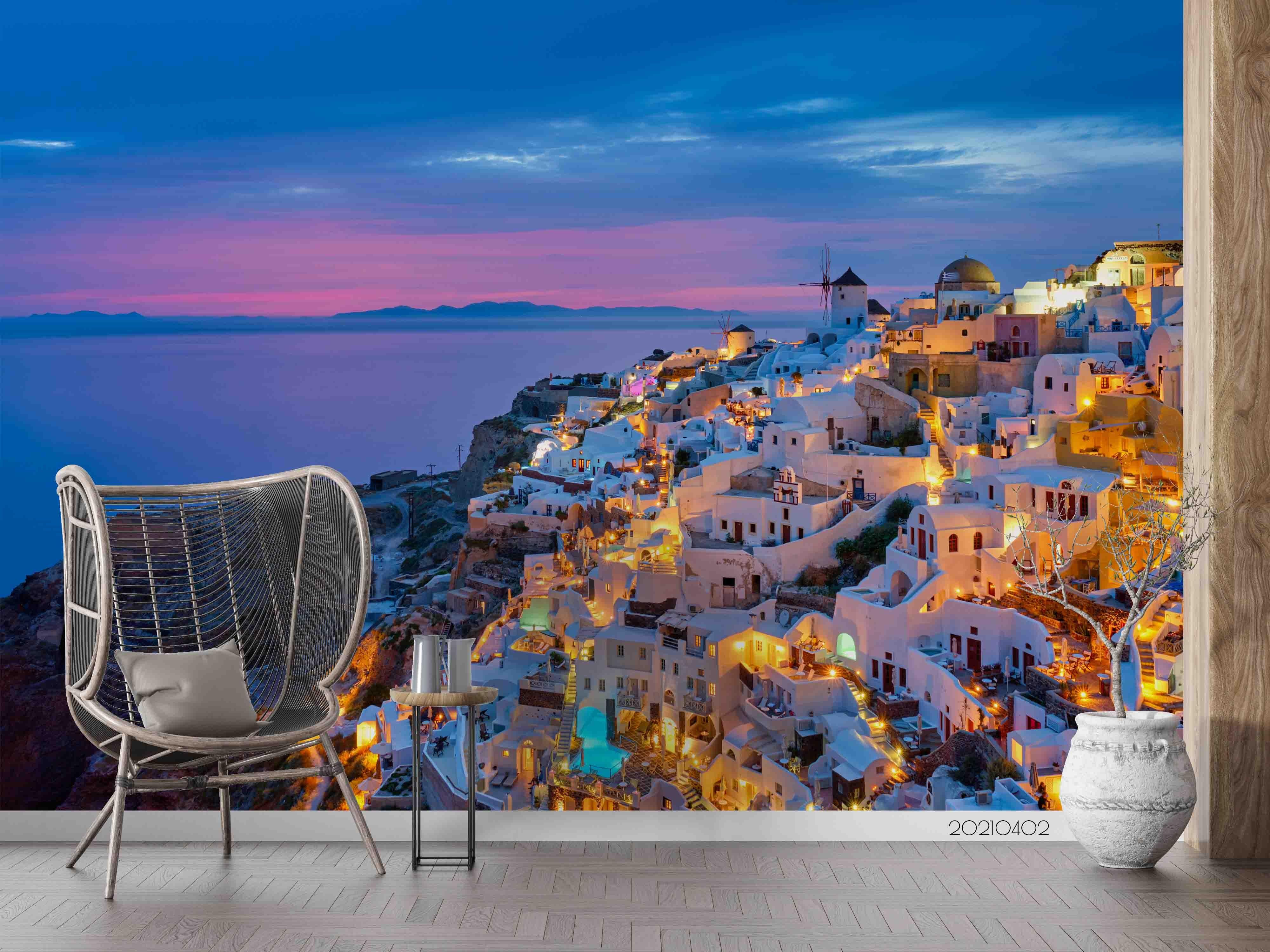 3D Aegean Landscape Wall Mural Wallpaper LQH 97- Jess Art Decoration