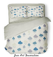 3D Color Clouds Pattern Quilt Cover Set Bedding Set Pillowcases  3- Jess Art Decoration