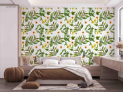 3D Hand Drawn Floral Green Leaves Wall Mural Wallpaper LQH 27- Jess Art Decoration