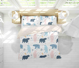 3D Polar Bear Quilt Cover Set Bedding Set Pillowcases 67- Jess Art Decoration