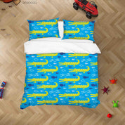 3D Animal Hand Drawn Crocodile Ocean Quilt Cover Set Bedding Set Duvet Cover Pillowcases 47- Jess Art Decoration