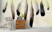 3D Watercolor Feathers Wall Mural Wallpaper 62- Jess Art Decoration