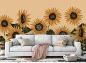3D Yellow Sunflower Wall Mural Wallpaper 63- Jess Art Decoration