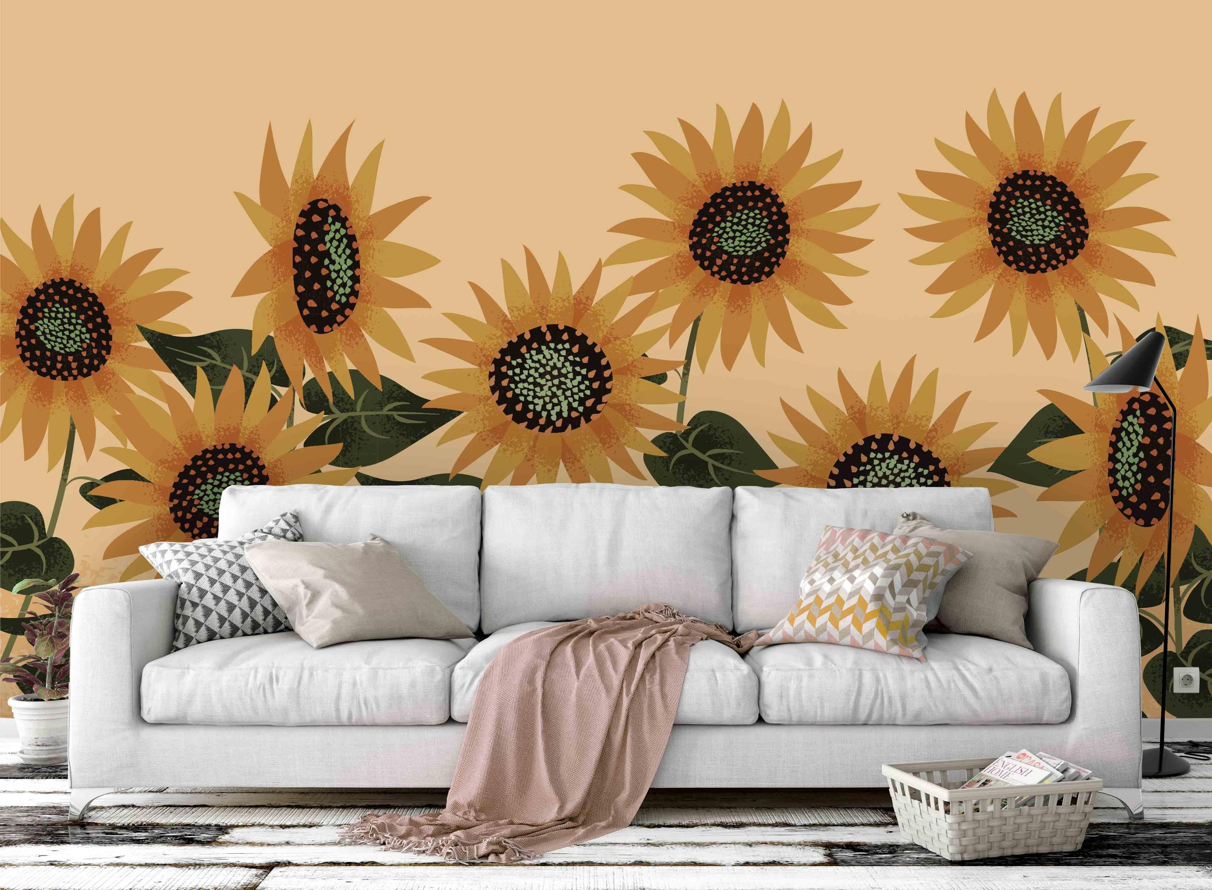 3D Yellow Sunflower Wall Mural Wallpaper 63- Jess Art Decoration