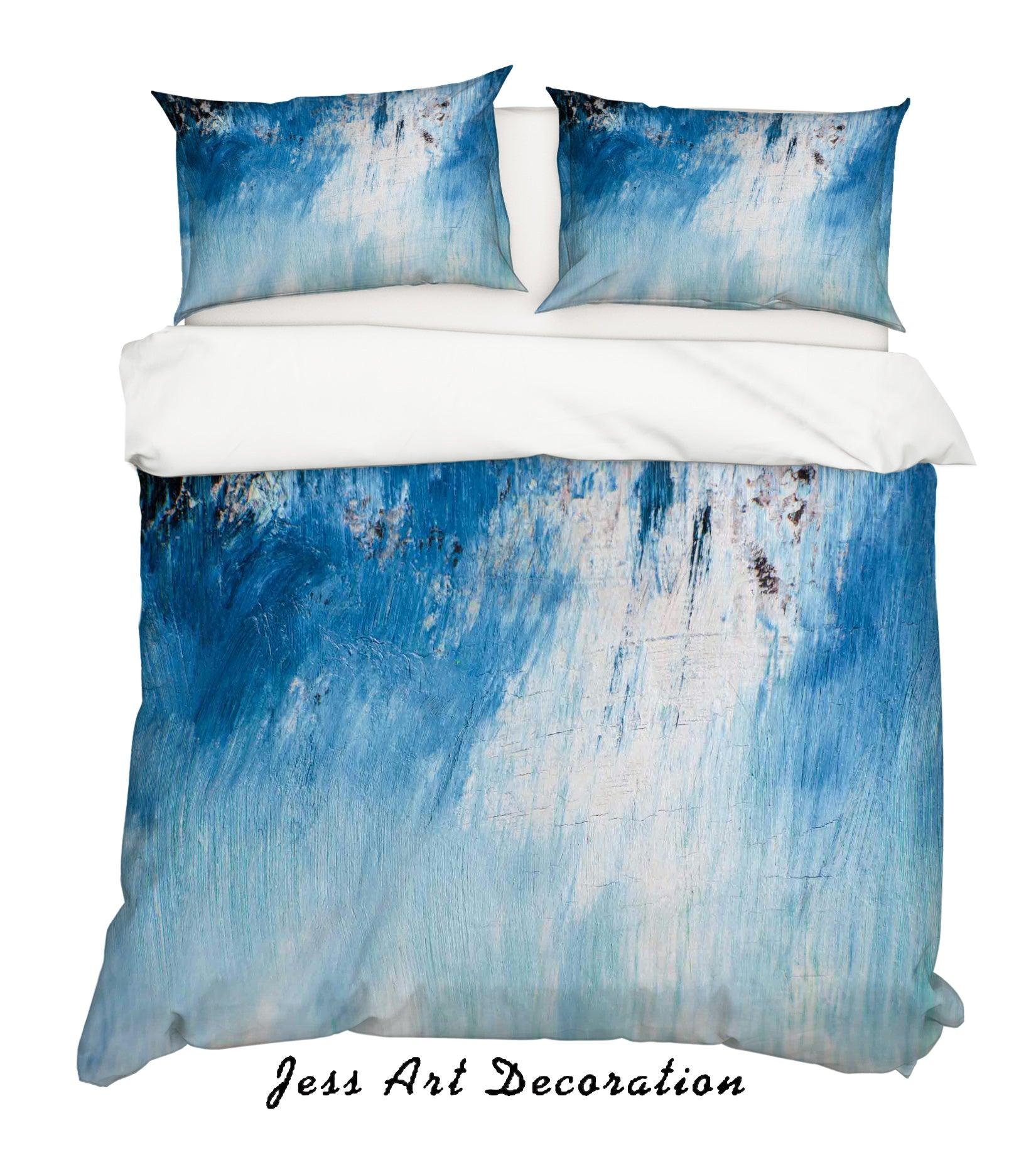 3D Abstract Blue Oil Painting Quilt Cover Set Bedding Set Pillowcasesn 49- Jess Art Decoration