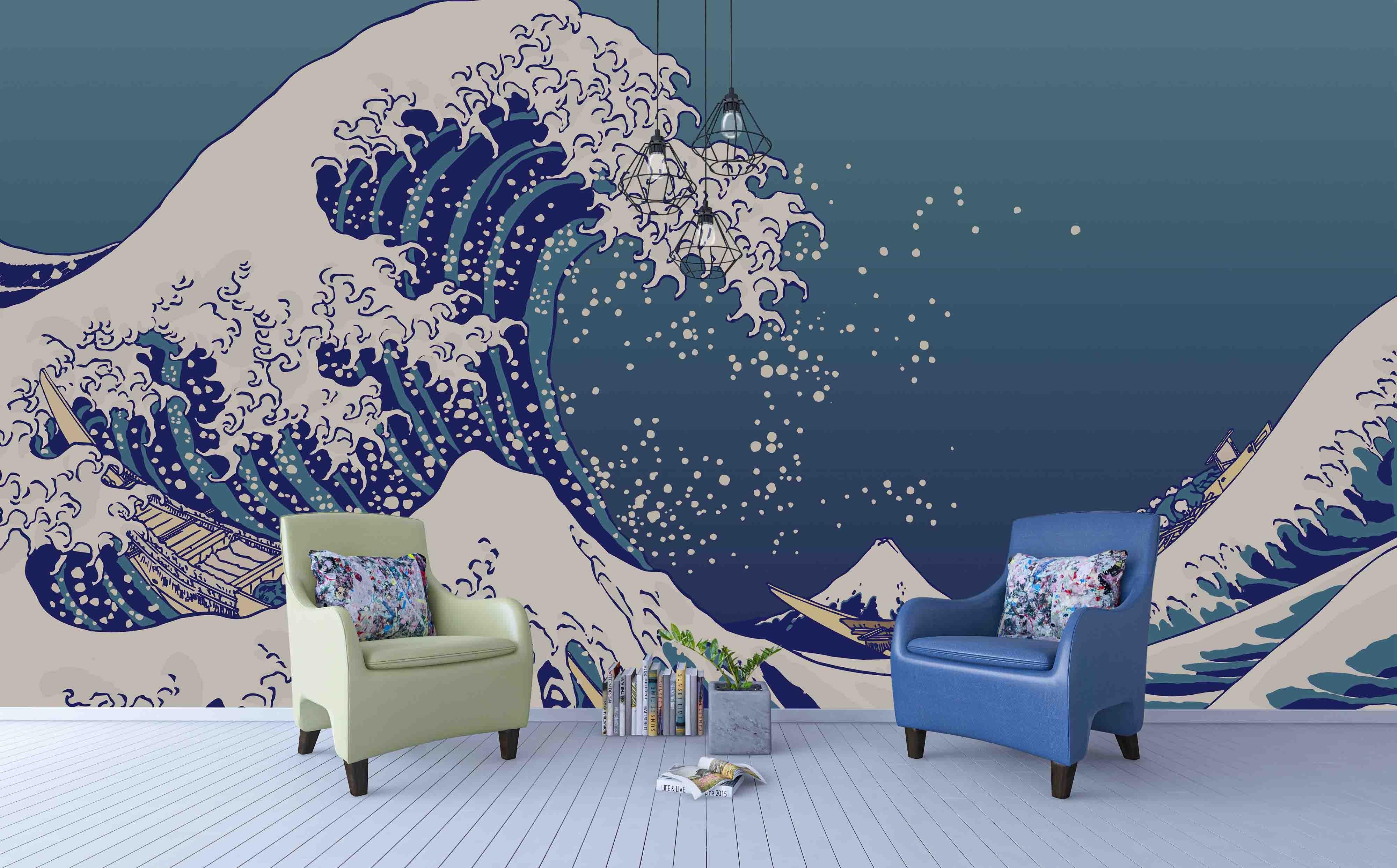 3D Cartoon Sea Waves Wall Mural Wallpaper 48- Jess Art Decoration