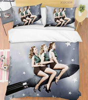 3D Beauty Rocket Quilt Cover Set Bedding Set Duvet Cover Pillowcases 213- Jess Art Decoration