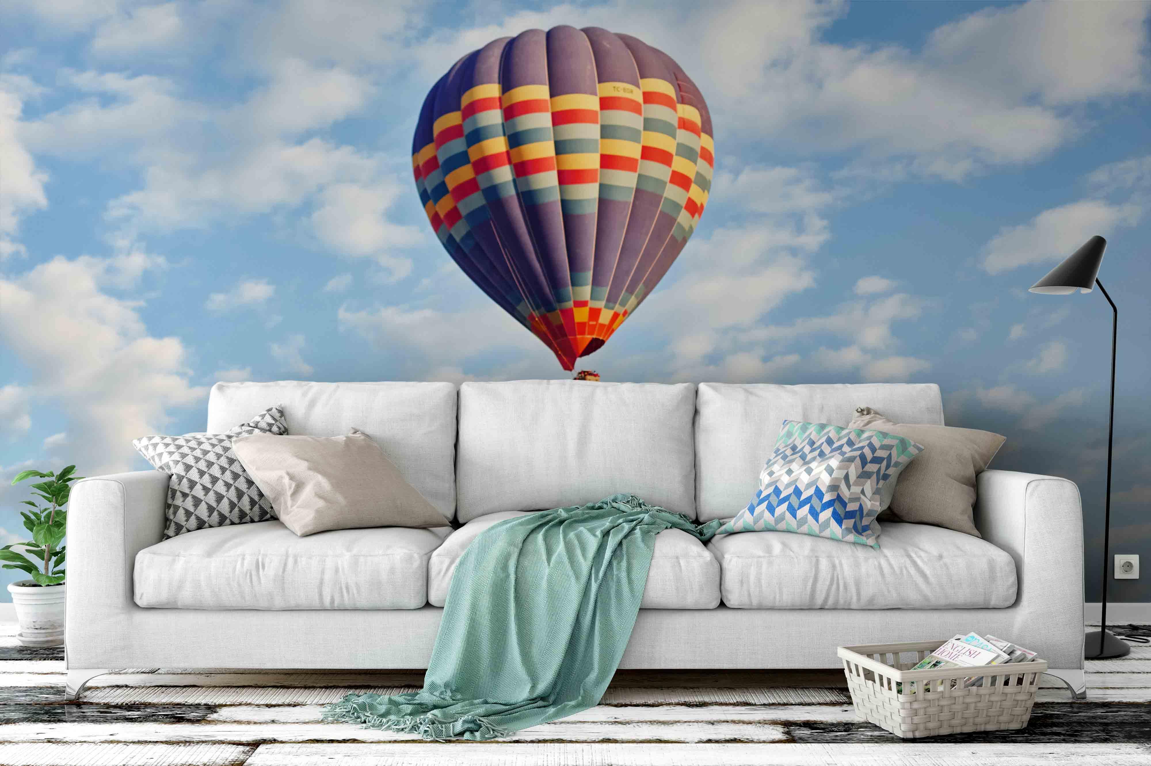 3D blue sky balloon wall mural wallpaper 6- Jess Art Decoration