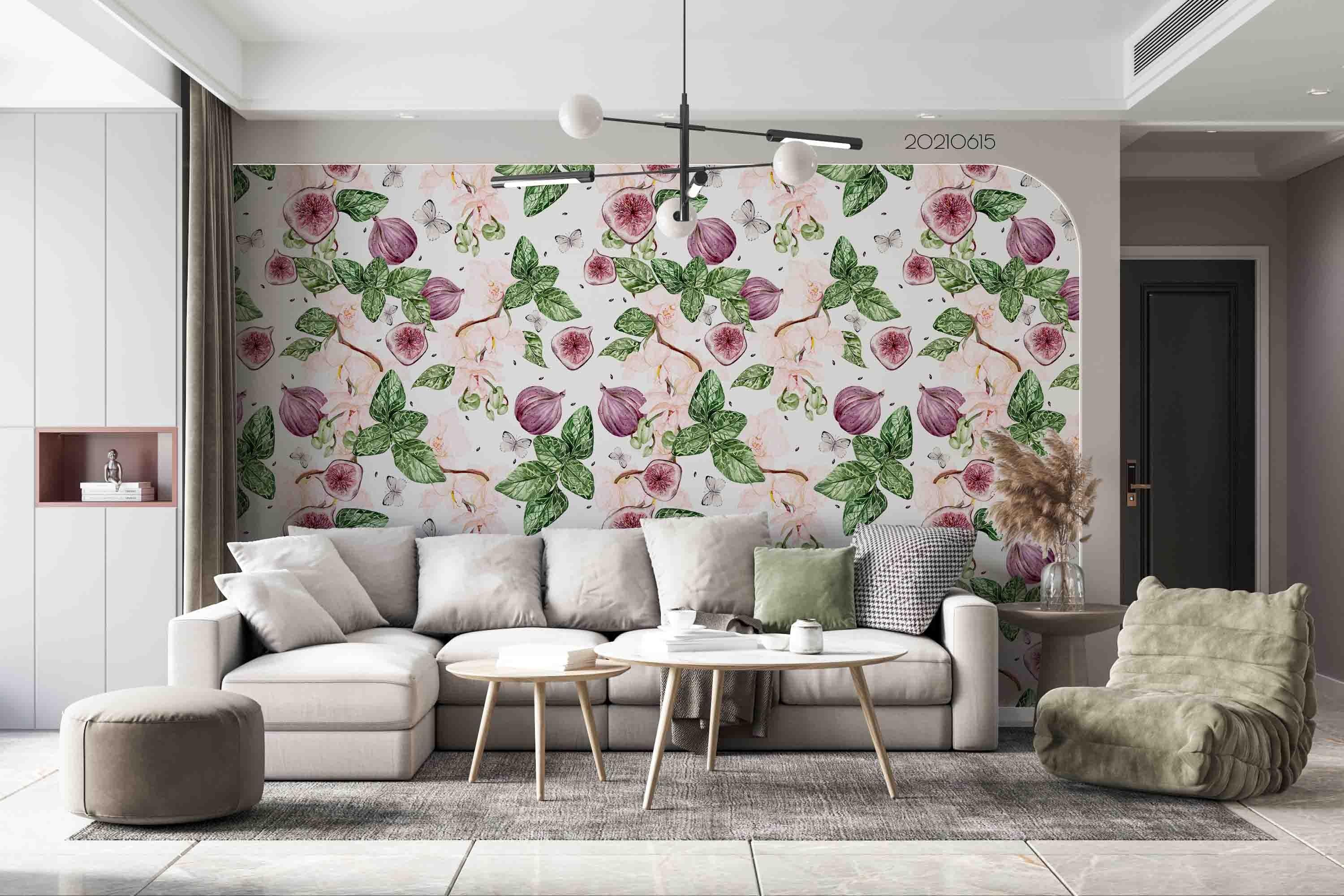 3D Wintage Floral Pattern Seamless Wall Mural Wallpaper SWW2450- Jess Art Decoration