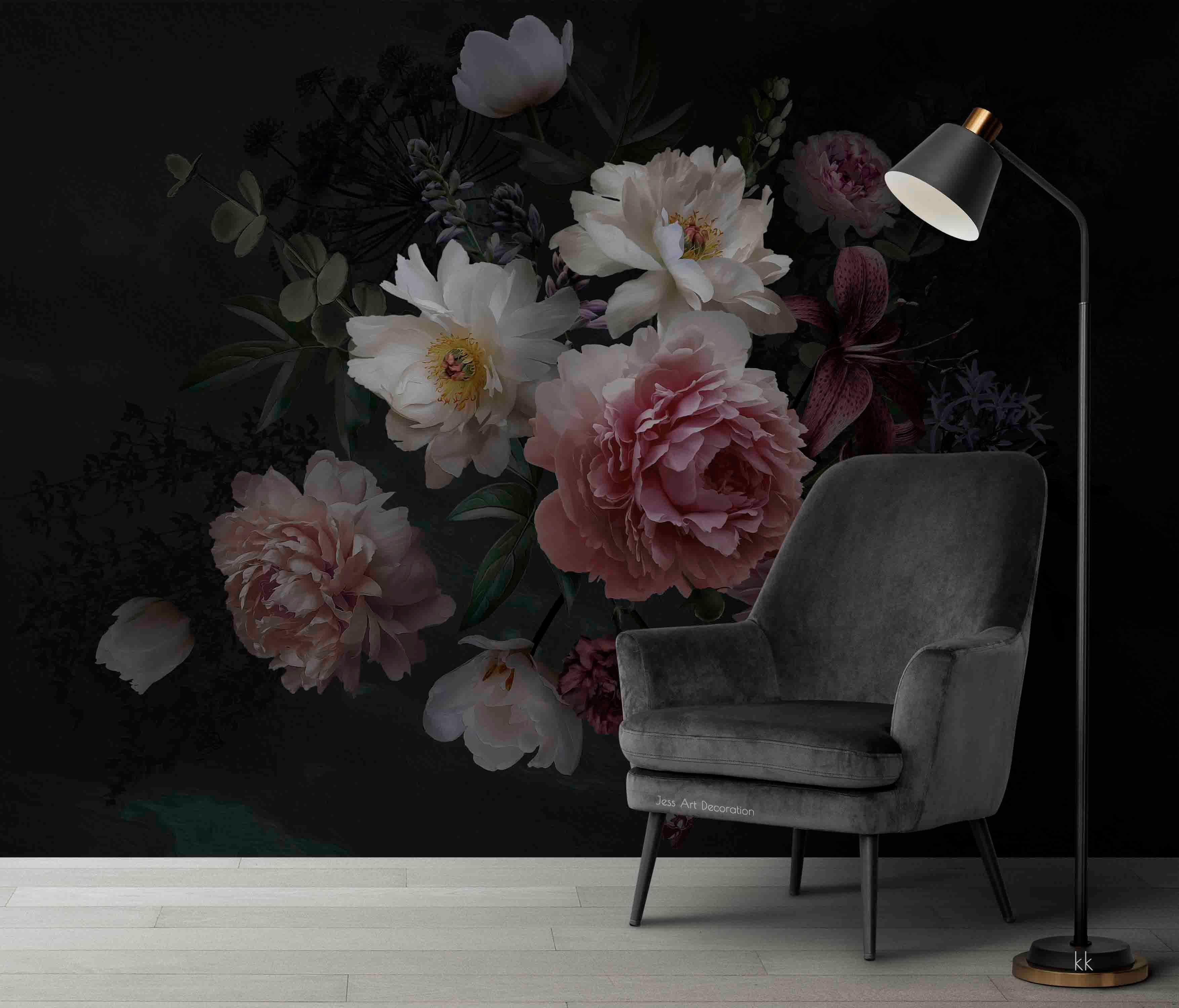 3D Vintage Blooming Peony Pattern Wall Mural Wallpaper GD 3551- Jess Art Decoration