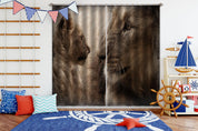 3D Wild Animal Lion Curtains and Drapes LQH 20- Jess Art Decoration