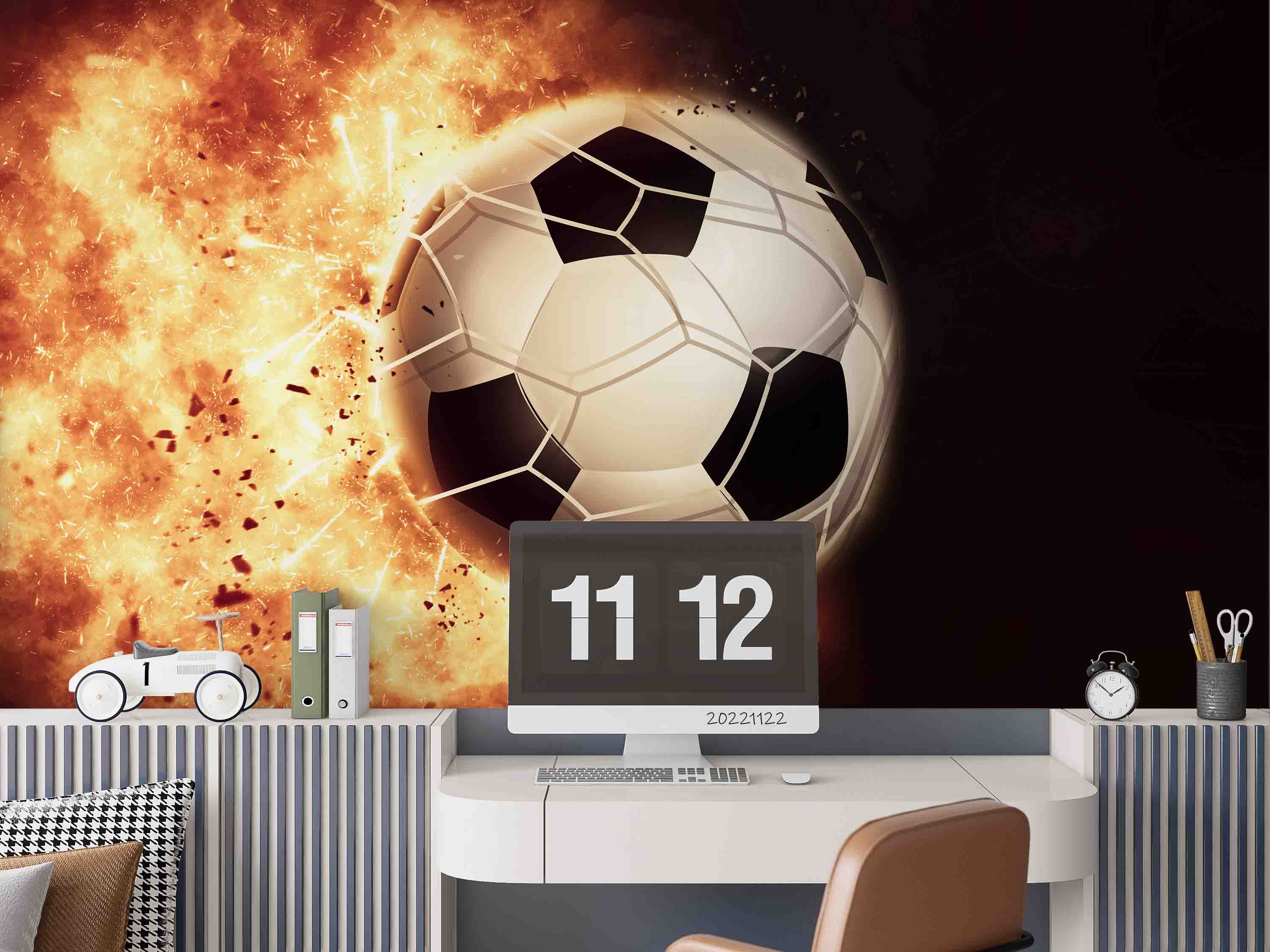 3D Explosion Hot Football Wall Mural Wallpaper GD 2561- Jess Art Decoration
