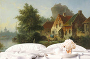3D Big Tree Old House Oil Painting Wall Mural Wallpaper 20- Jess Art Decoration