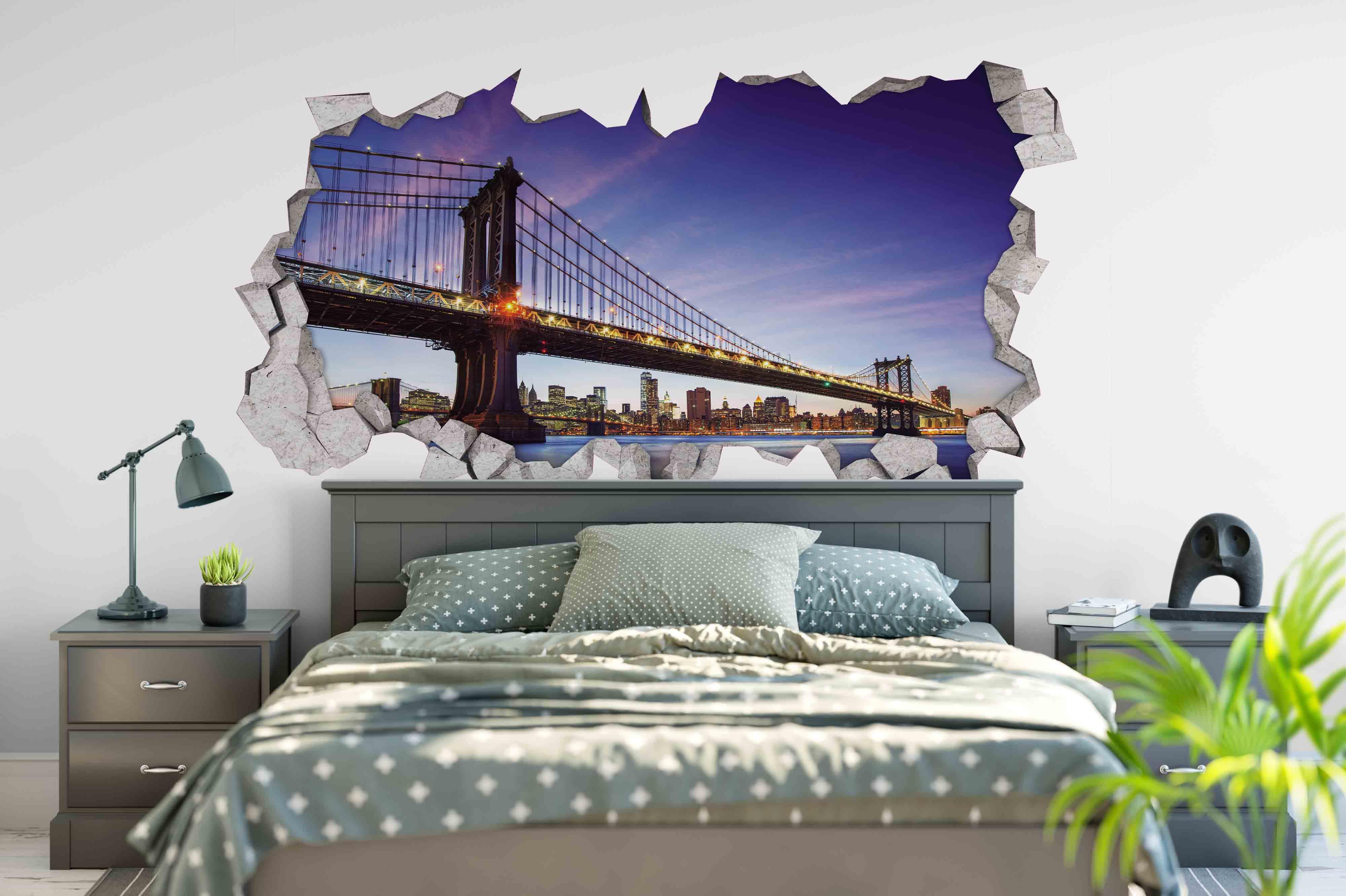 3D Cross Sea Bridge Damage Wall Mural Wallpaper 40- Jess Art Decoration