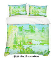 3D Abstract Green Natural Oil Painting Quilt Cover Set Bedding Set Pillowcasesn 42- Jess Art Decoration