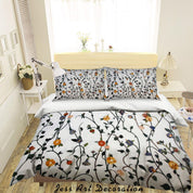 3D Color Floral Leaves Quilt Cover Set Bedding Set Duvet Cover Pillowcases 235- Jess Art Decoration