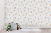 3D Cartoon Moon Star Pattern Wall Mural Wallpaper LXL 308- Jess Art Decoration