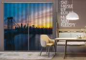 3D Sunset Sky City Architecture Curtains and Drapes LQH 325- Jess Art Decoration