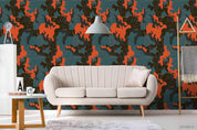 3D Vintage Camouflage Pattern Wall Mural Wallpaper LXL 1147- Jess Art Decoration