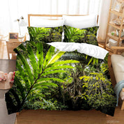 3D Tropical Jungle Green Leaf Quilt Cover Set Bedding Set Duvet Cover Pillowcases 150- Jess Art Decoration