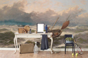 3D landscape oil painting sea wave sailboat wall mural wallpaper 33- Jess Art Decoration