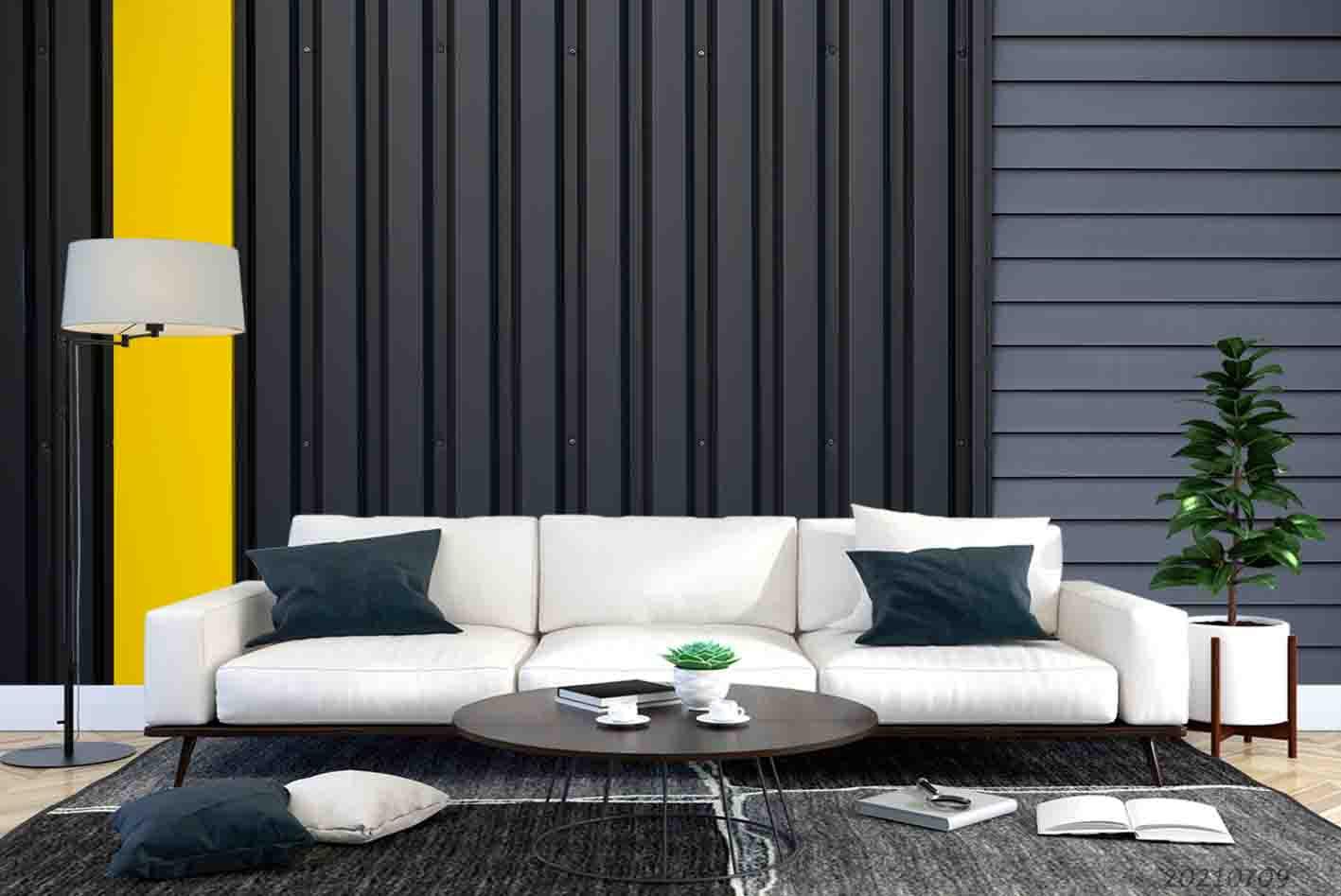 3D Yellow Stripe Grille Wall Mural Wallpaper SWW4367- Jess Art Decoration