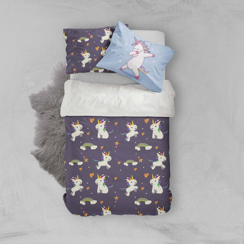 3D Unicorn Rainbow Quilt Cover Set Bedding Set Pillowcases 57- Jess Art Decoration