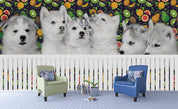 3D Dogs Fruits Wall Mural Wallpaper SF146- Jess Art Decoration