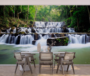 3D Waterfall Forest National Park Thailand Wall Mural Wallpaper GD 2133- Jess Art Decoration