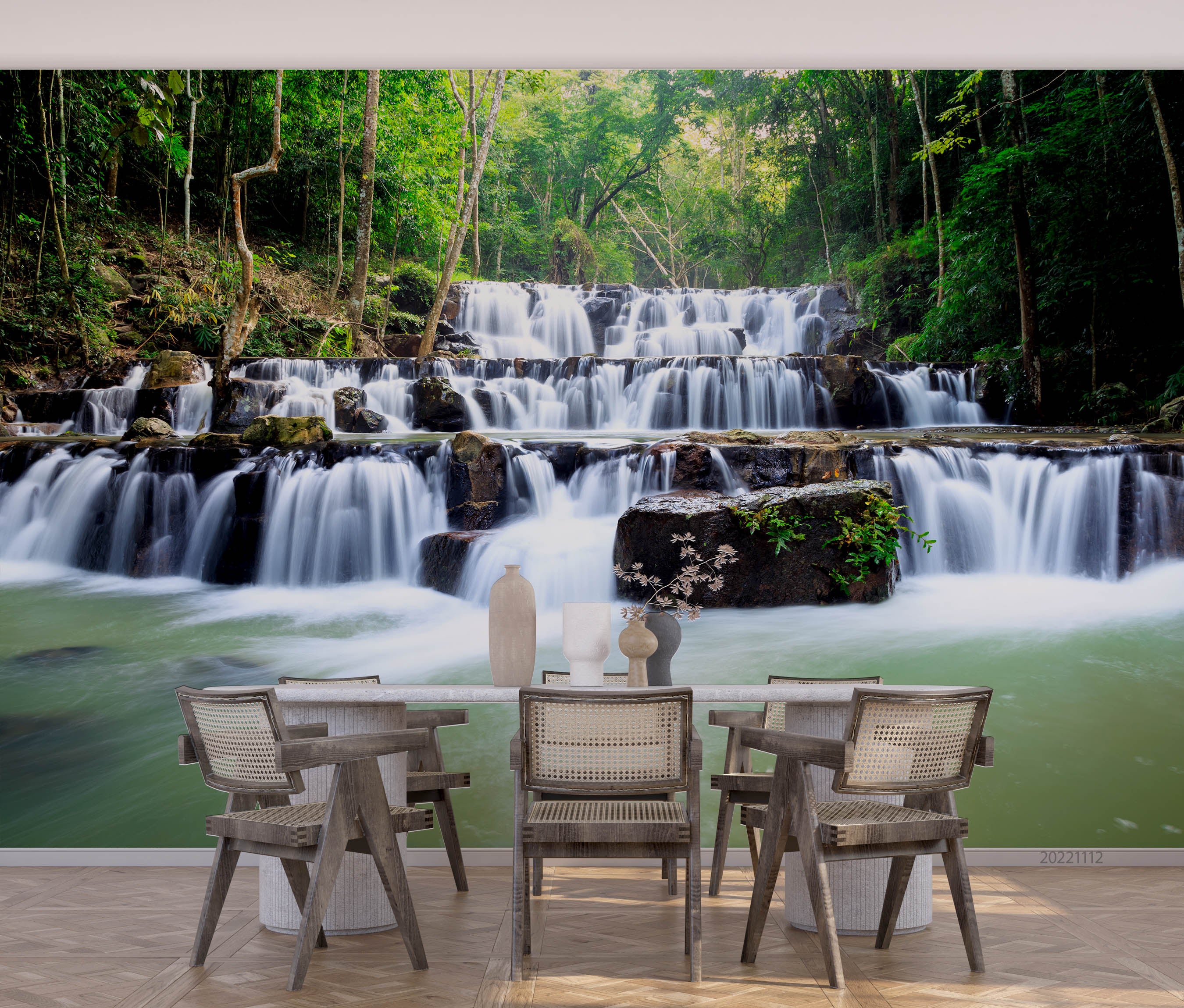 3D Waterfall Forest National Park Thailand Wall Mural Wallpaper GD 2133- Jess Art Decoration