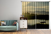 3D Landscape River Woods Dusk Curtains and Drapes GD 2975- Jess Art Decoration