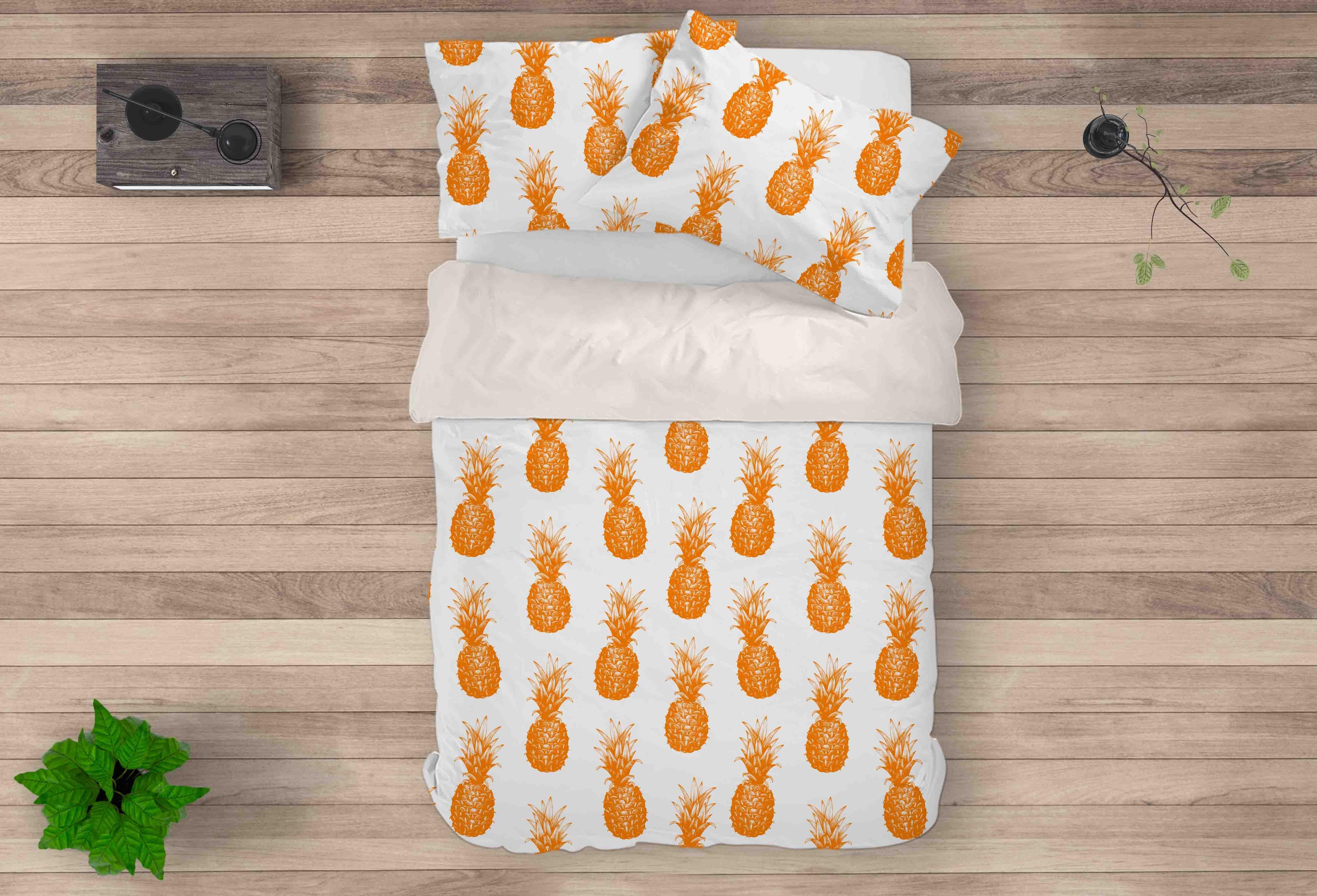 3D Yellow Pineapple Quilt Cover Set Bedding Set Pillowcases 69- Jess Art Decoration