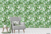 3D Hand Sketching Green Leaves Plant Wall Mural Wallpaper LXL 1252- Jess Art Decoration