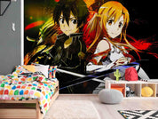 3D Anime Fighting Duo anime fighting duo mural wall mural wallpaper for teen room