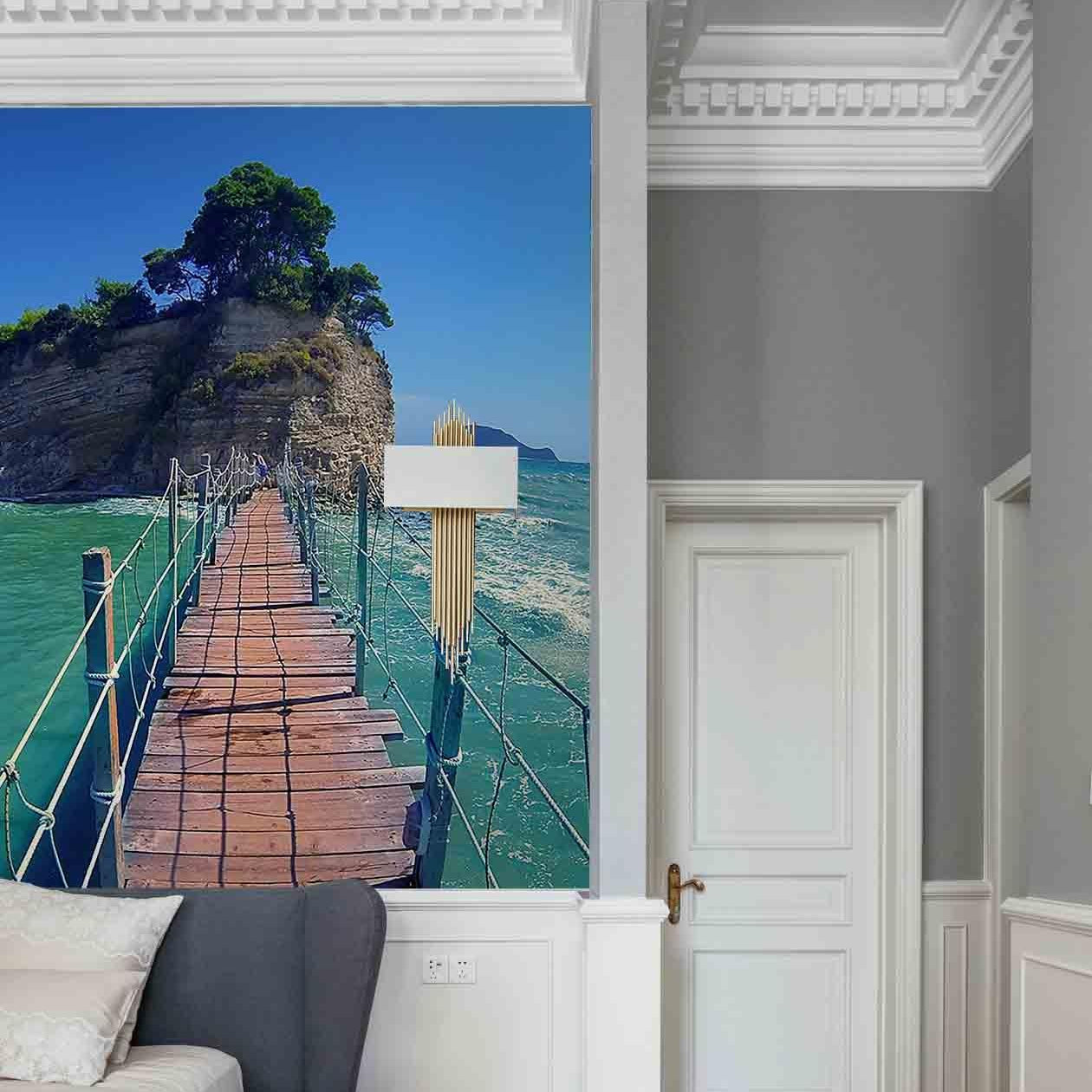 3D Wooden Trestle Island Sea Wall Mural Wallpaper 89- Jess Art Decoration