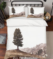 3D White Pine Trees Quilt Cover Set Bedding Set Duvet Cover Pillowcases A043 LQH- Jess Art Decoration
