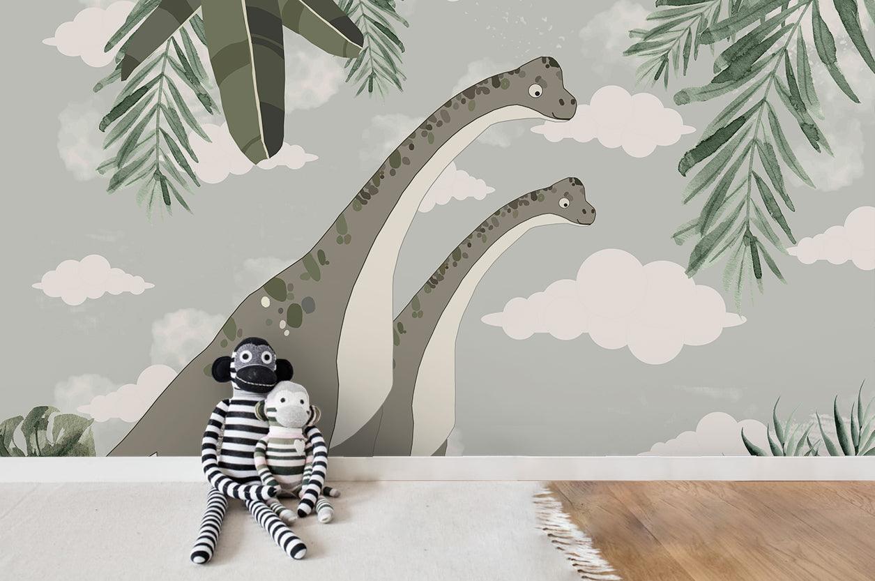 3D Hand Drawn Animal Dinosaur Wall Mural Wallpaper LQH 83- Jess Art Decoration