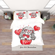 3D White Red Dog Balloon Quilt Cover Set Bedding Set Duvet Cover Pillowcases SF160- Jess Art Decoration
