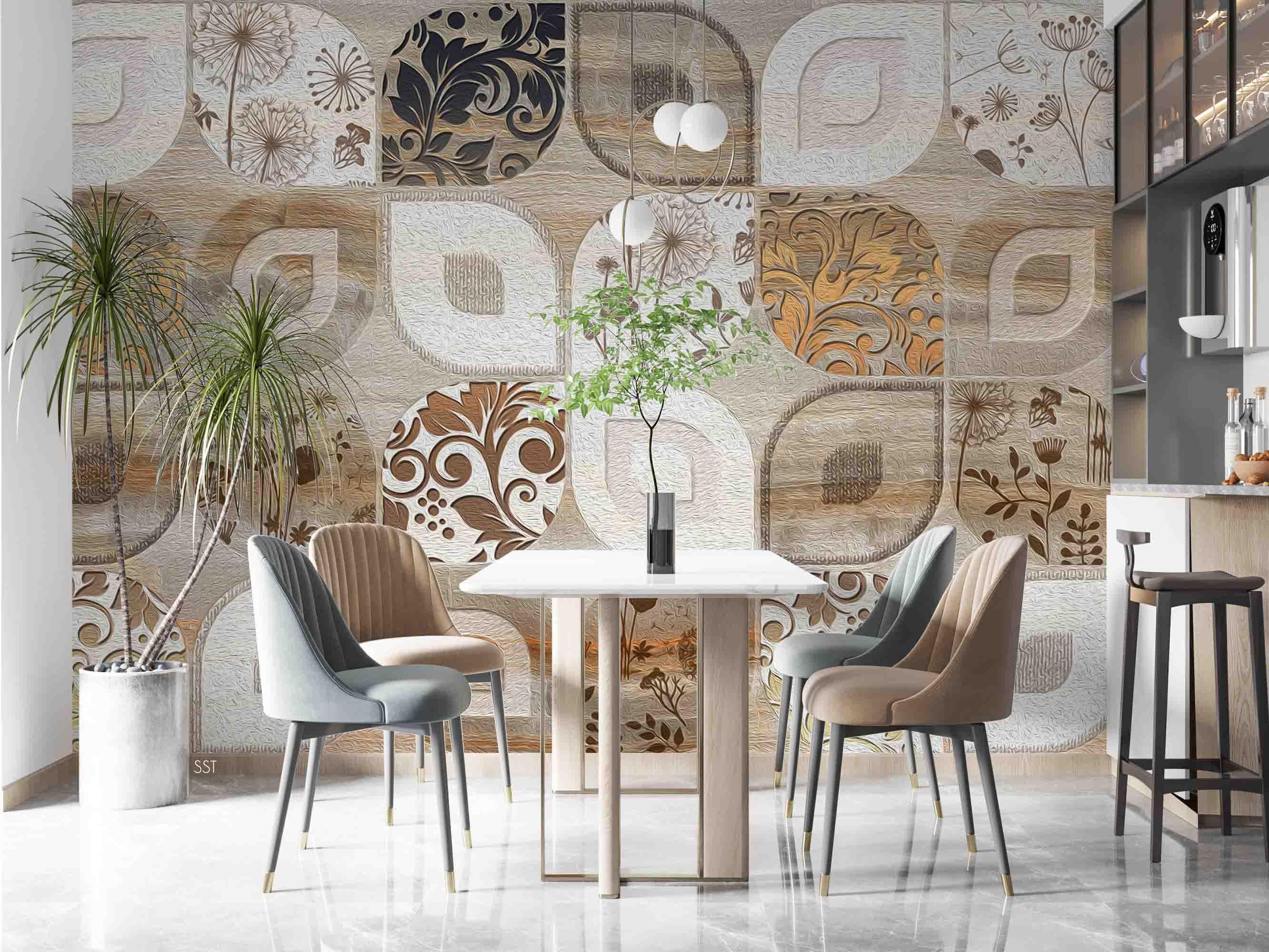 3D Wooden Floral Texture Wall Mural Wallpaper sww 33- Jess Art Decoration