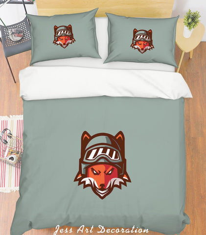 3D Cartoon Fox Quilt Cover Set Bedding Set Pillowcases  15- Jess Art Decoration