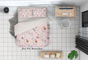 3D Cartoon Cat Playing Ball Pattern Quilt Cover Set Bedding Set Duvet Cover Pillowcases WJ 6876- Jess Art Decoration