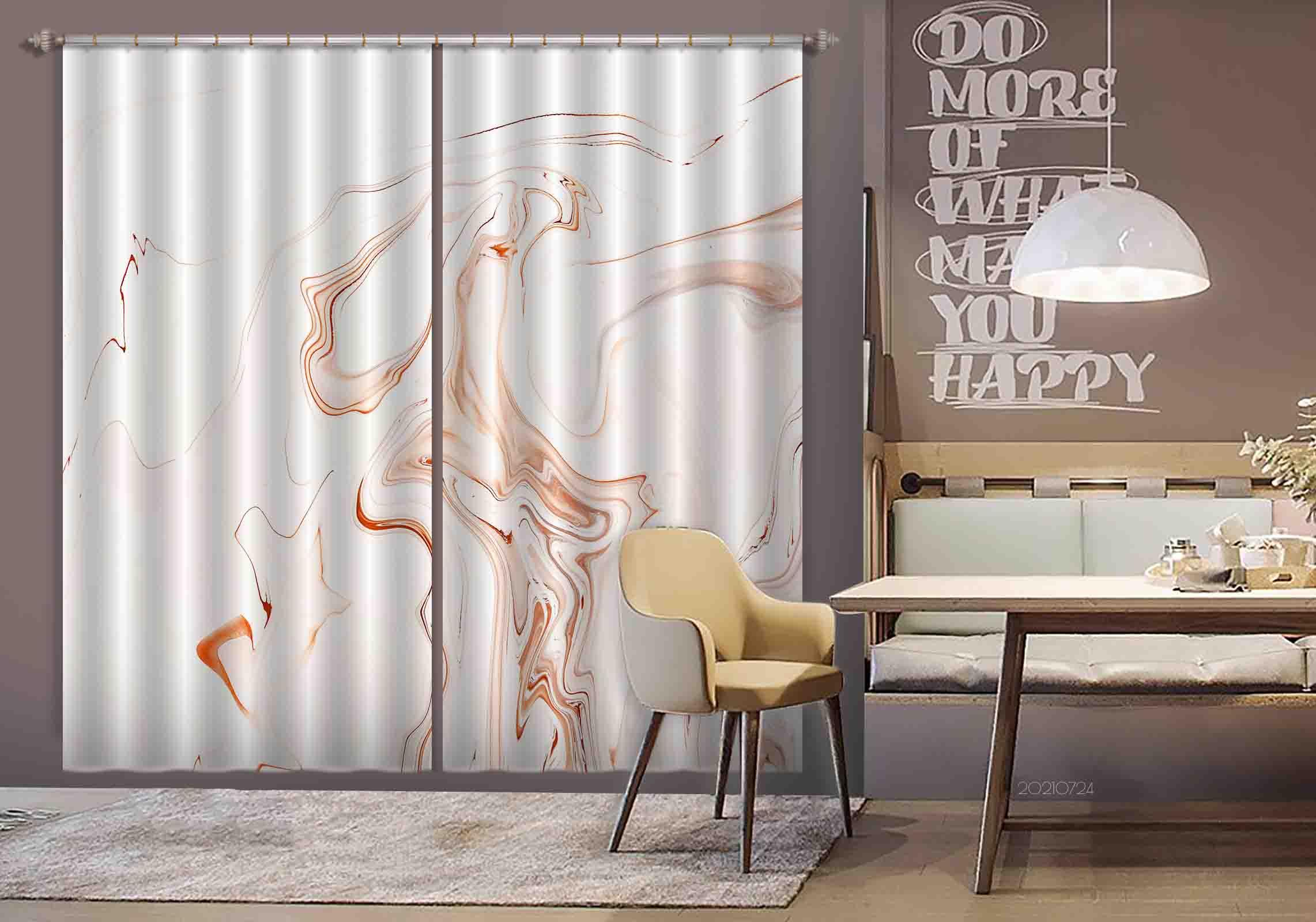 3D Abstract Marble Texture Curtains and Drapes LQH 47- Jess Art Decoration