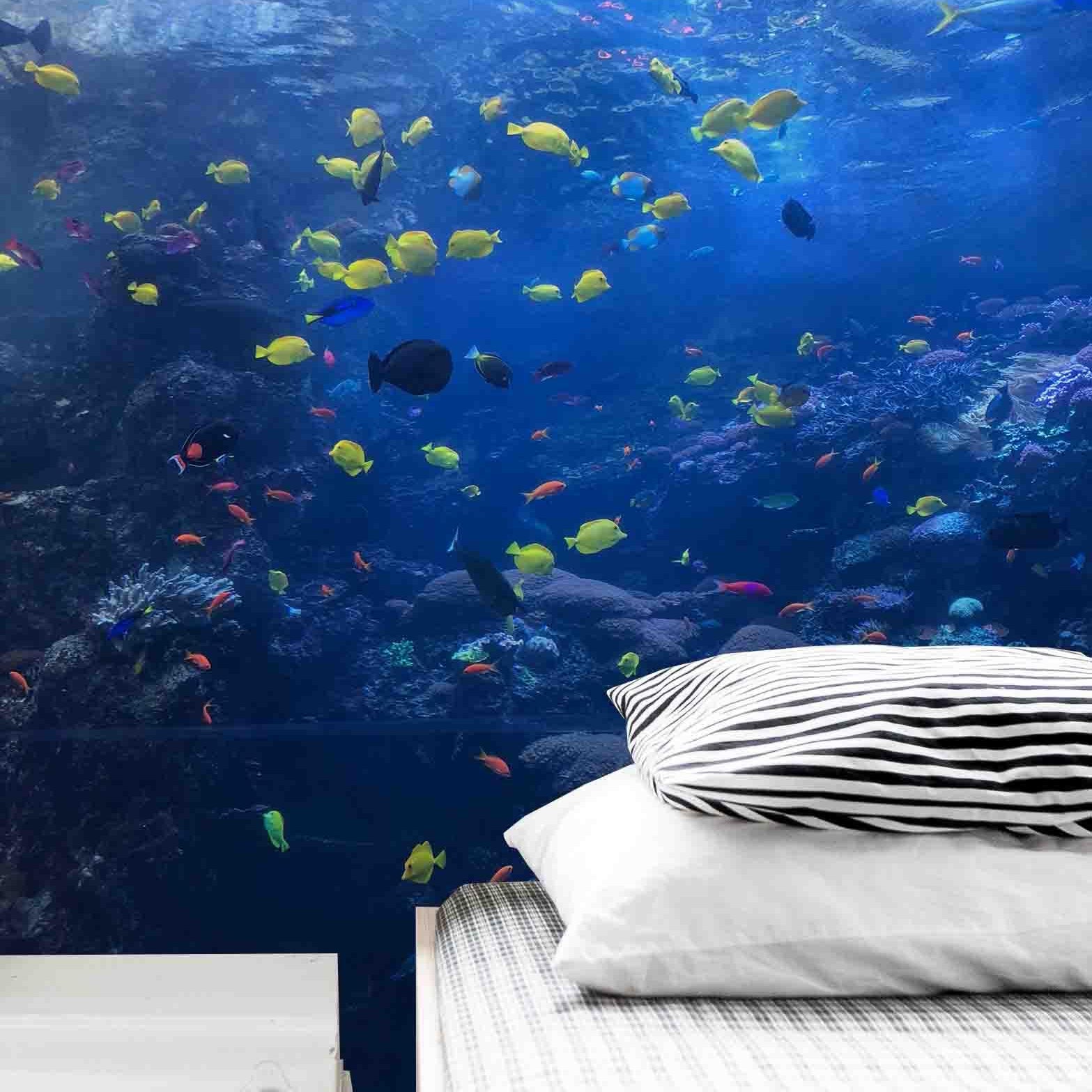 3D Fish Coral Seabed Wall Mural Wallpaper 93- Jess Art Decoration