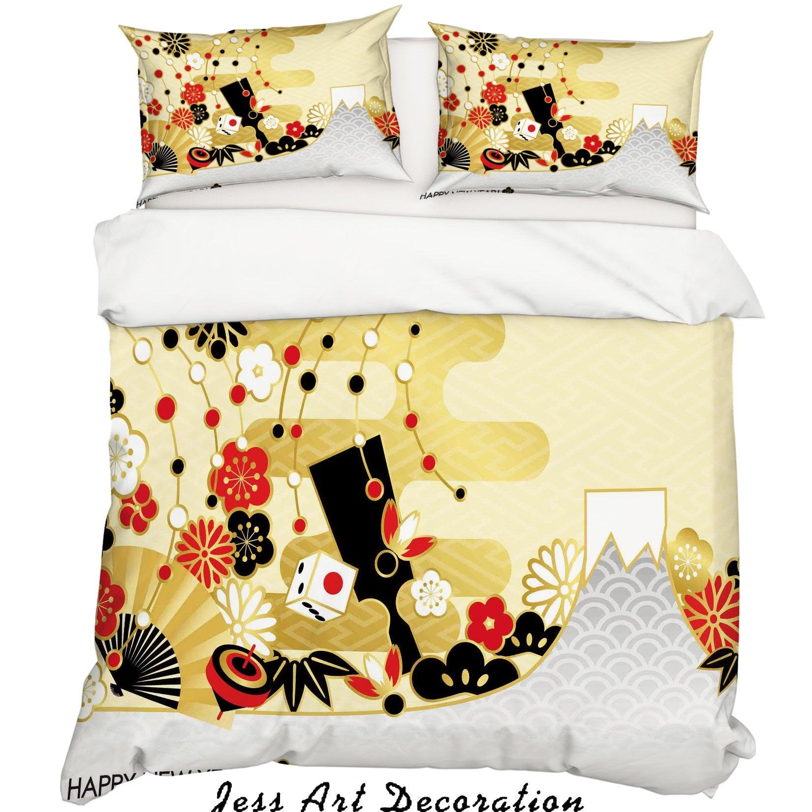 3D Abstract Floral Quilt Cover Set Bedding Set Pillowcases 54- Jess Art Decoration