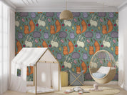 3D Cartoon Cute Small Animal Bird Floral Wall Mural Wallpaper GD 666- Jess Art Decoration