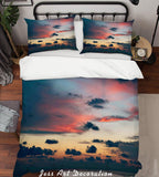 3D Sunset Red Glow Quilt Cover Set Bedding Set Duvet Cover Pillowcases LXL 272- Jess Art Decoration