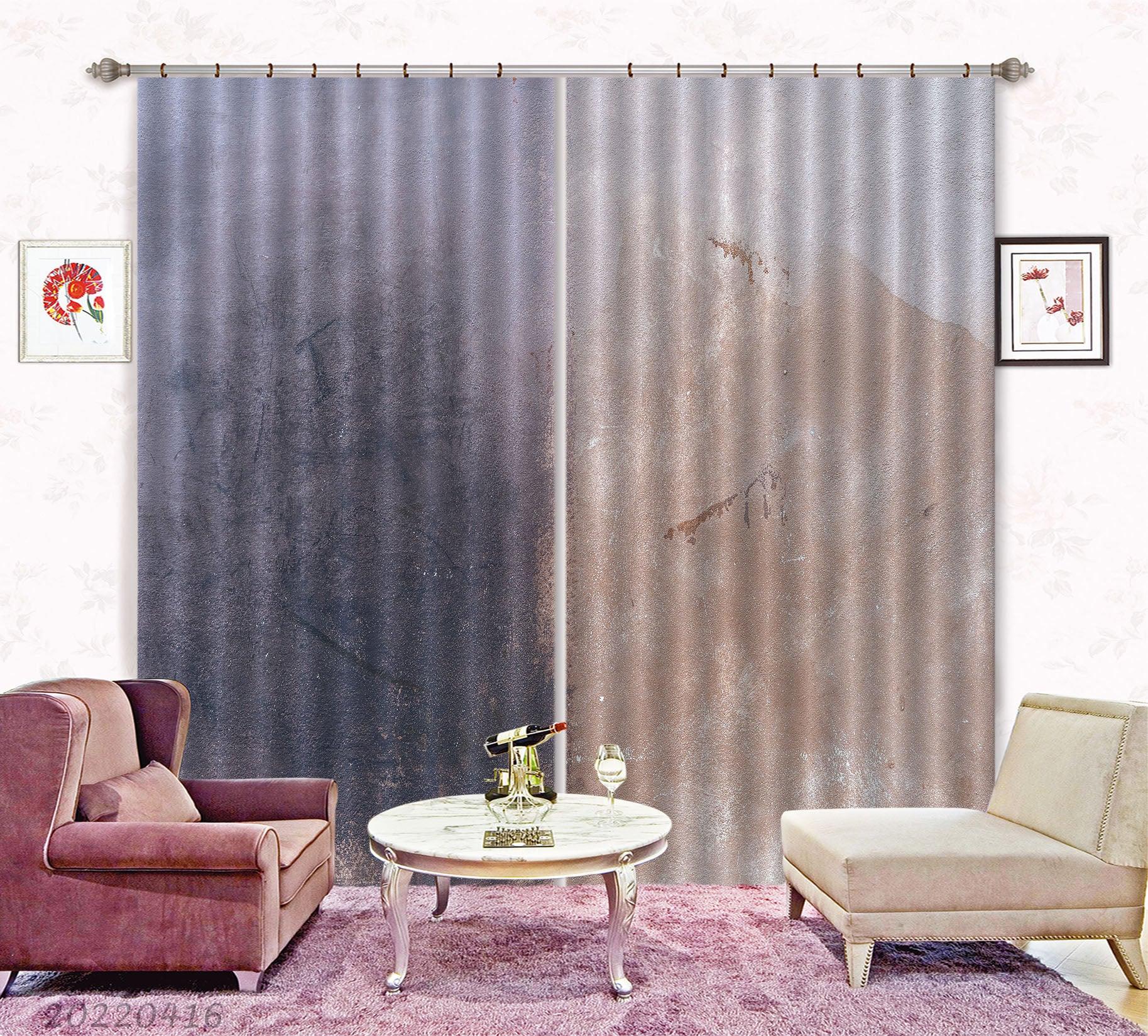 3D Abstract Bicolor Texture Background Curtains and Drapes GD 4504- Jess Art Decoration