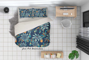3D Blue Floral Pattern Quilt Cover Set Bedding Set Pillowcases 36- Jess Art Decoration