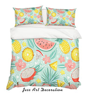 3D Watermelon Pitaya Quilt Cover Set Bedding Set Pillowcases 45- Jess Art Decoration